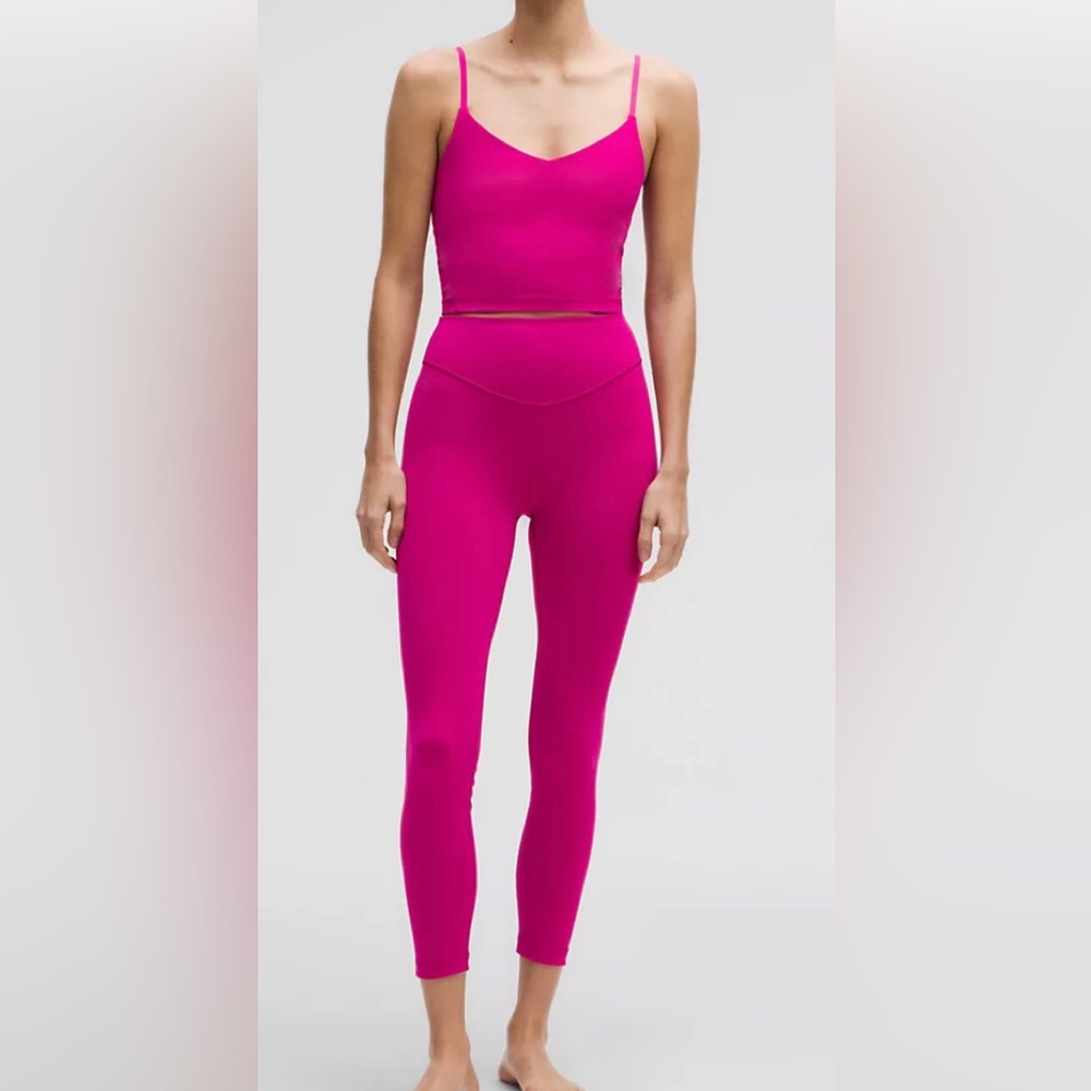 Lululemon Align Cropped Cami Tank Top A/B, Raspberry, Size 4, NWT